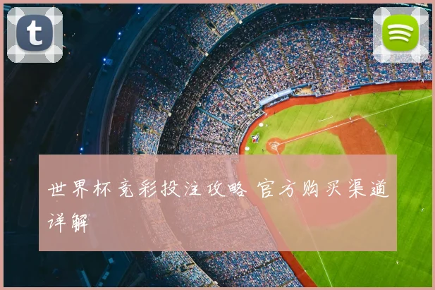 世界杯竞彩投注攻略 官方购买渠道详解